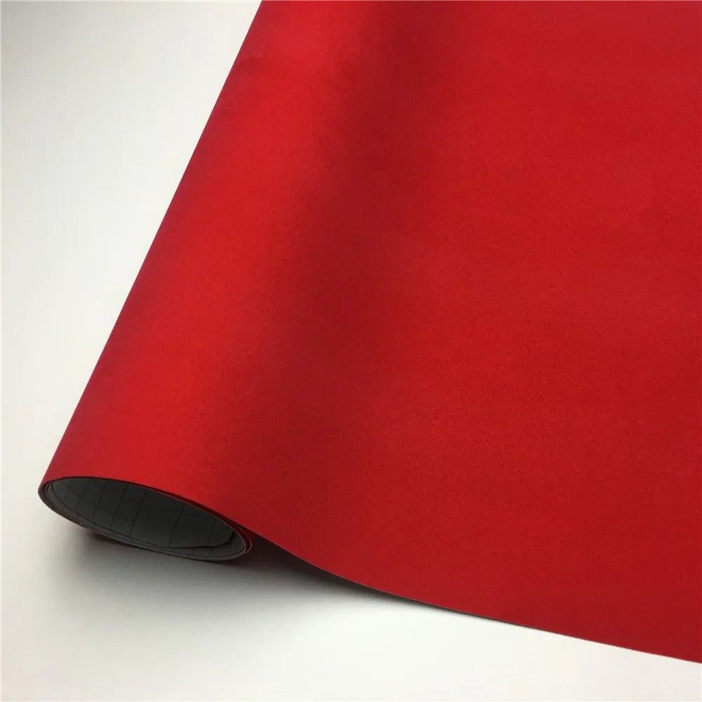 Suede Velvet Vinyl Wrap Film – Bubble-Free Car Interior Wrapping Sticker