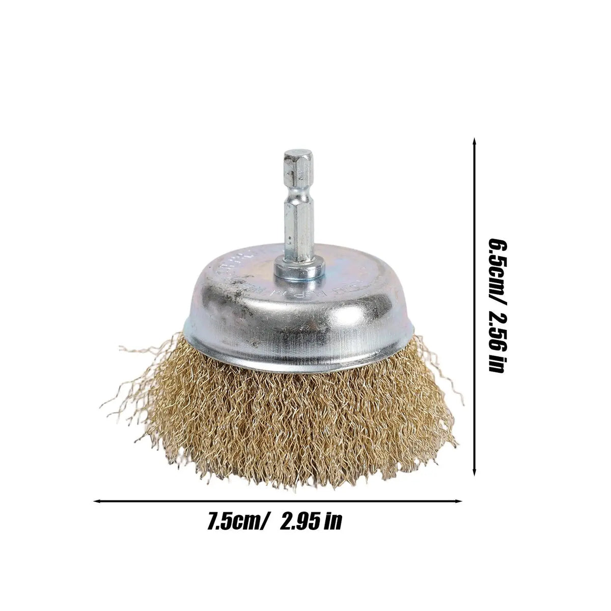 Polish Steel Wire Brush Hexagonal Handle Electric Rust Removal Brush High-speed Rotation Welding Point Polishing Tool Accessory