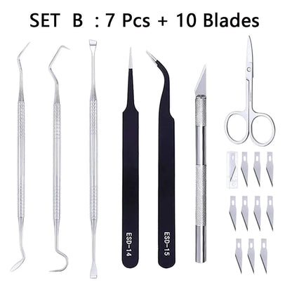 Vinyl Weeding & Wrap Tool Set – Picks, Tweezers, Knife & Scissors