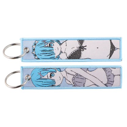 Embroidered Keychain - Sexy Anime Girls Manga Style
