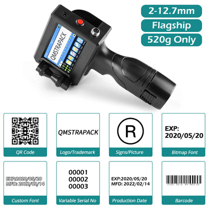 Handheld Inkjet Printer Gun for Text QR Barcode Batch Number Logo Date Label