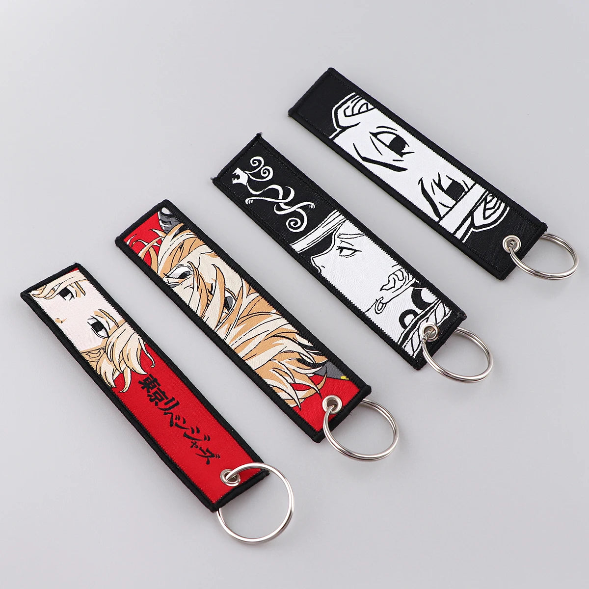 Embroided Keychain - Anime 100 versions, Gensin Impact, Tartaglia, Zhongli, Mavuika, Heavenly Principles and more!