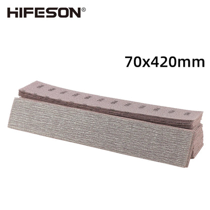HIFESON 70x420mm Mesh Sandpaper Sheets