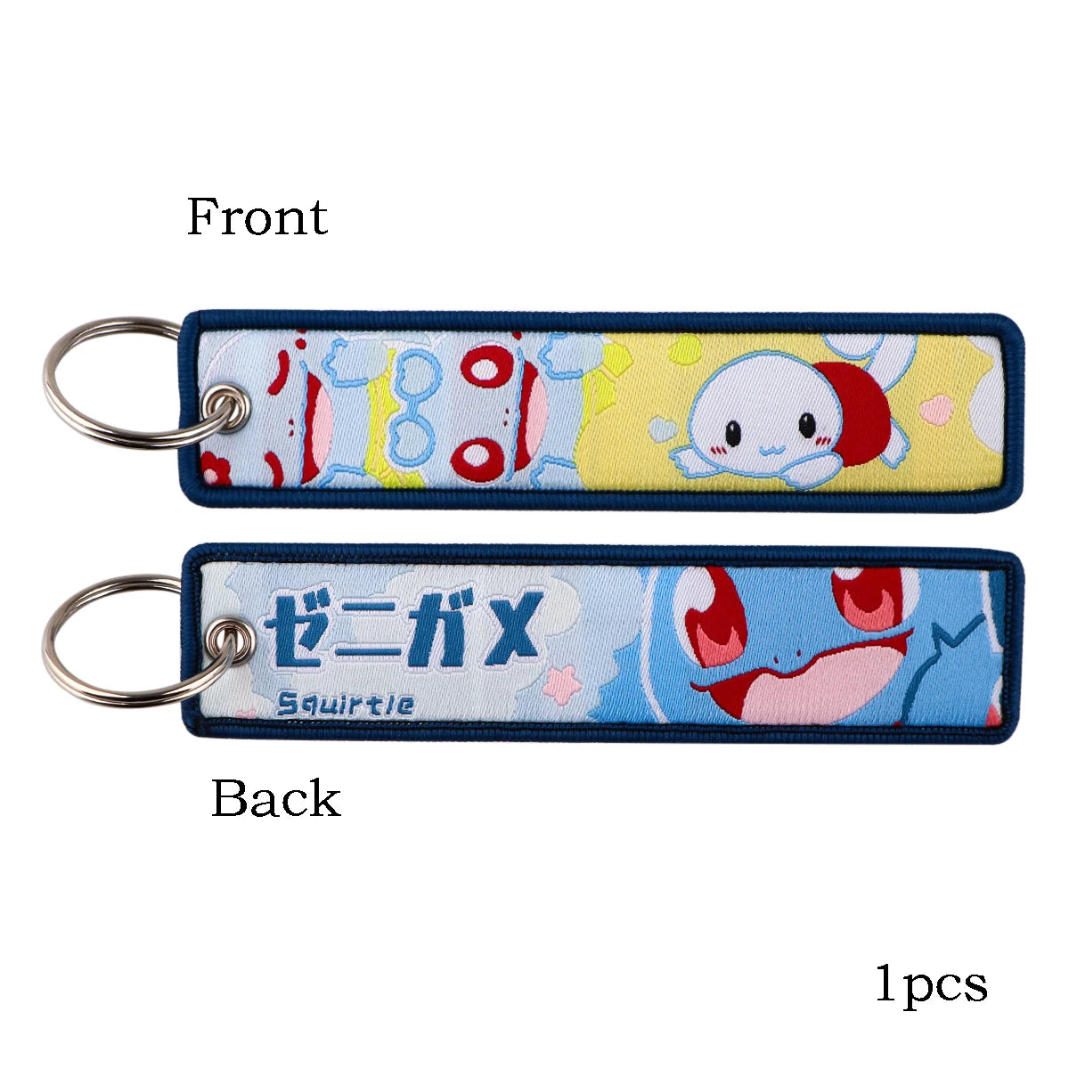 Embrioded Keychain - Pokemon Anime, Pikachu,Squirtle, Eevee, Snorlax, Bulbasaur and more