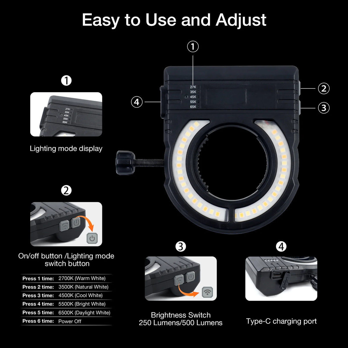 LED Spray Gun Paint Light – Adjustable 5-Color Rechargeable Work Lamp