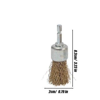 Polish Steel Wire Brush Hexagonal Handle Electric Rust Removal Brush High-speed Rotation Welding Point Polishing Tool Accessory
