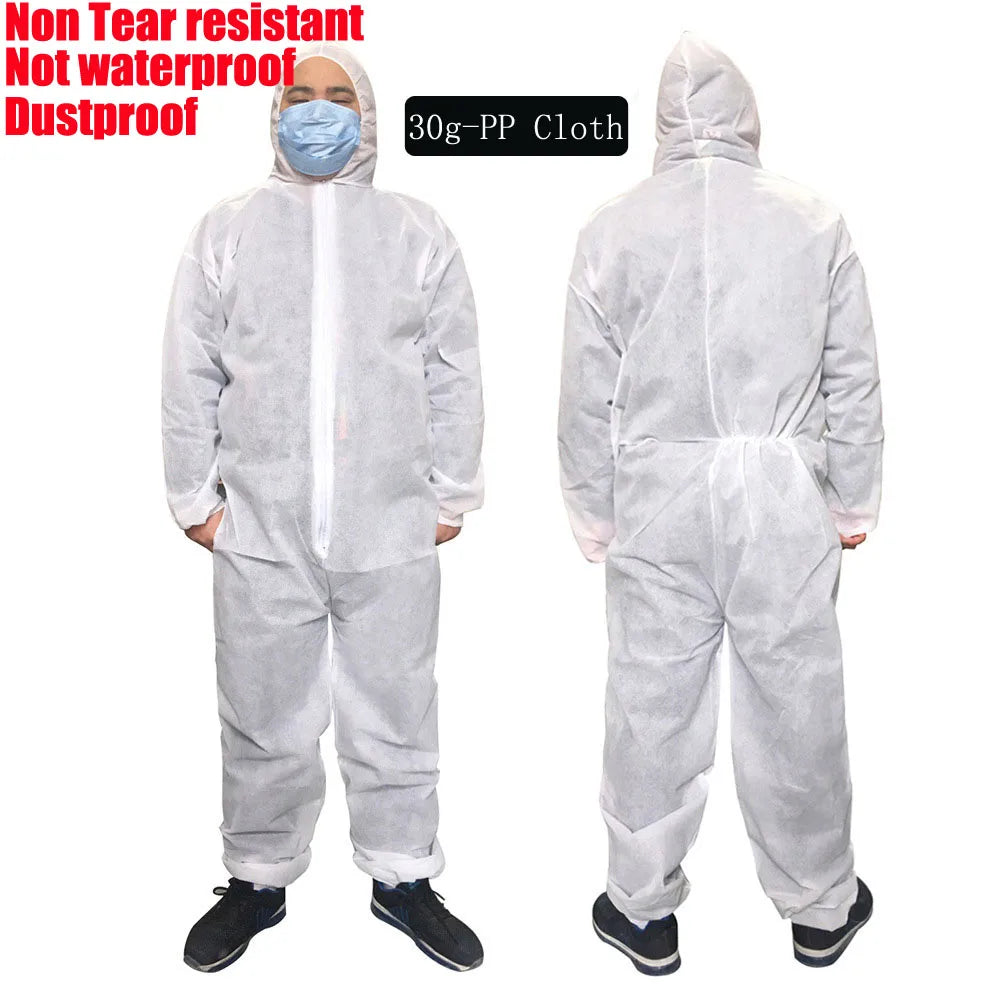 Disposable Dustproof Coverall Suit – Water & Oil Resistant Paint Spray Protection