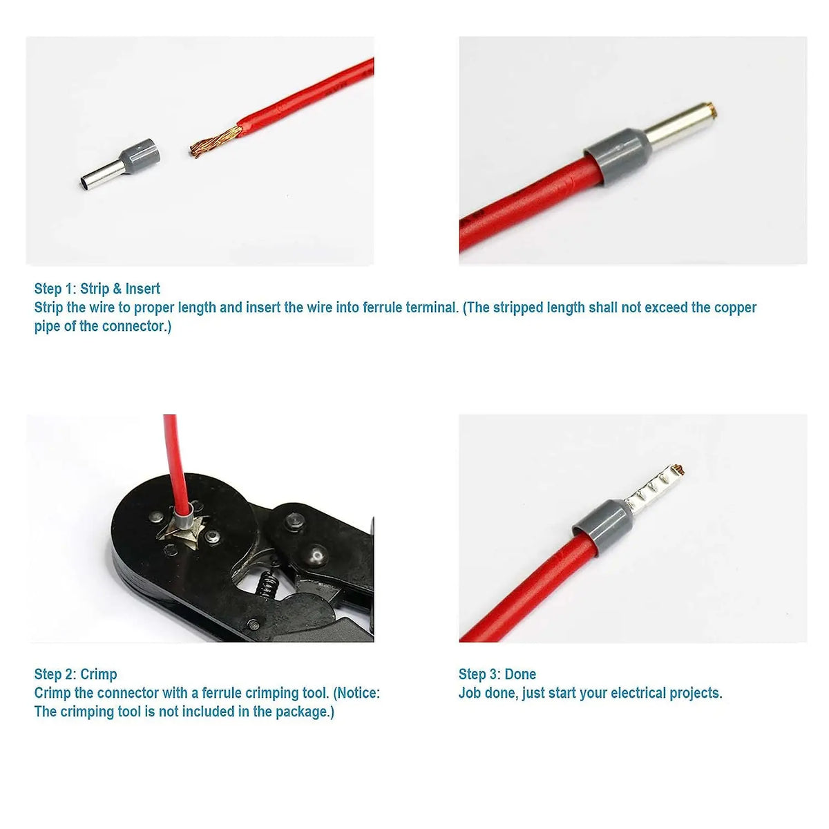 Insulated Wire Ferrule Connector Assortment Kit