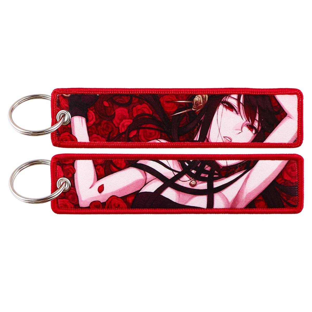 Embroided Keychain - Anime 100 versions, Gensin Impact, Tartaglia, Zhongli, Mavuika, Heavenly Principles and more!