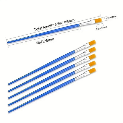 Detail Touch-Up Paint Brush Set – 50pcs Fine Brushes for Automotive Spot Painting & Pinstriping