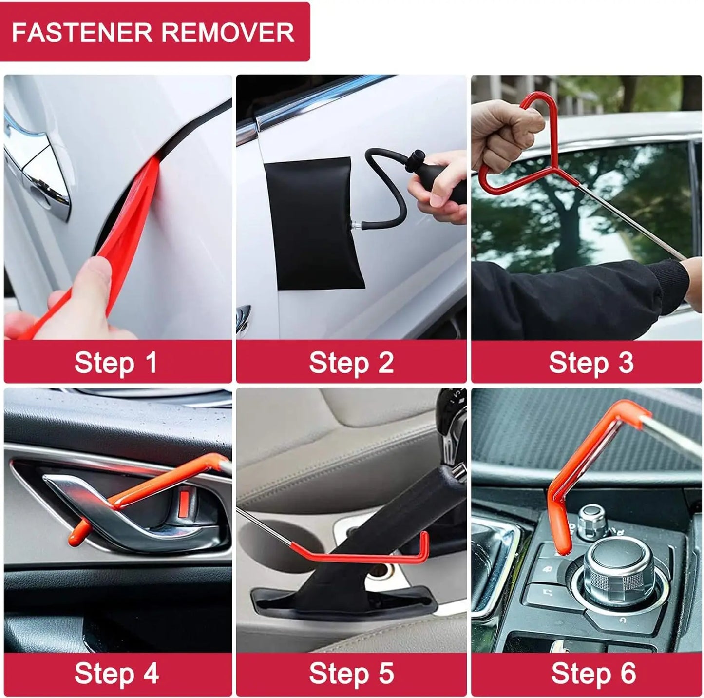 Car Door Kit 21/18PCS Air Pump Window Fixing, Gripper, Long Reach Tools with Carrying Bag