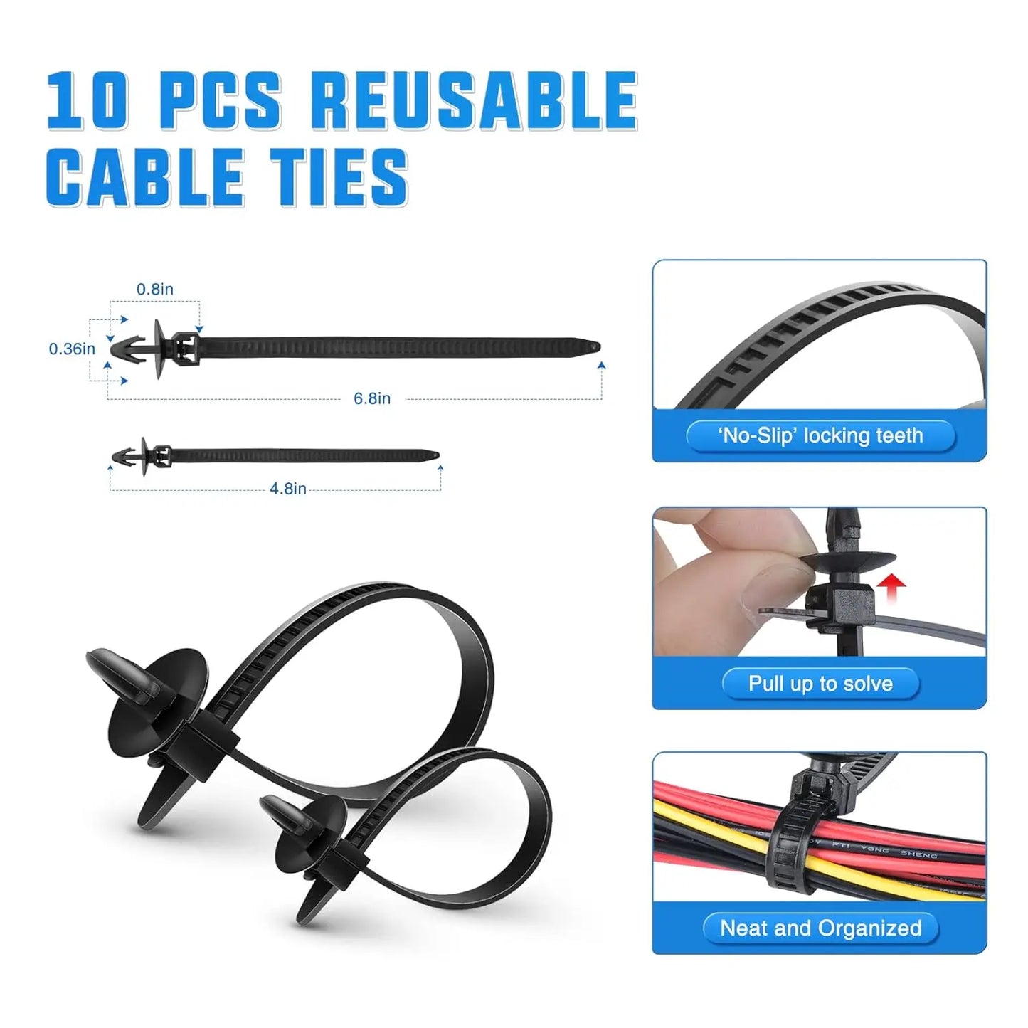 Push Retainer Mixed 13 Sizes Box, Bumper, Door Panel, interior Liner for All Cars & Vans