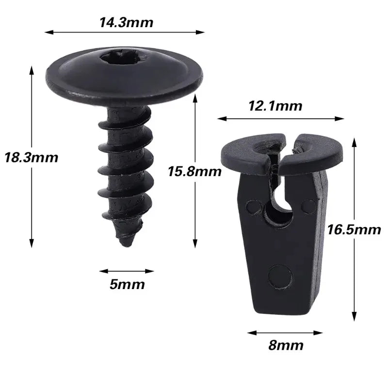 Engine Undertray Splashguard Torx Screw Retainer Clips