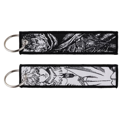 Embroided Keychain - Anime 100 versions, Gensin Impact, Tartaglia, Zhongli, Mavuika, Heavenly Principles and more!