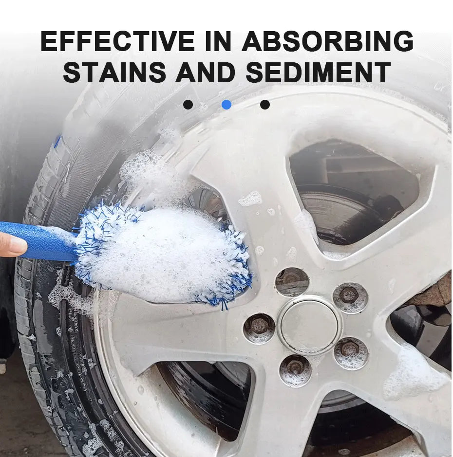 SEAMETAL Wheel & Rim Cleaning Brush – Detailing Brush for Wheels & Spokes