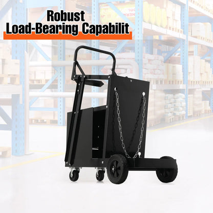 Heavy Duty Rolling Welding Cart 360° swivel wheels with 4 Drawers Welding Carts 70kg Portable Metal Tool Organizer