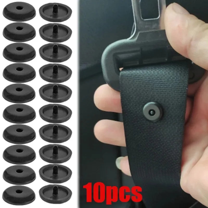 Car Seatbelt Buckle Stop Button Clips – Seatbelt Adjuster Retainer Rivets (10pcs)