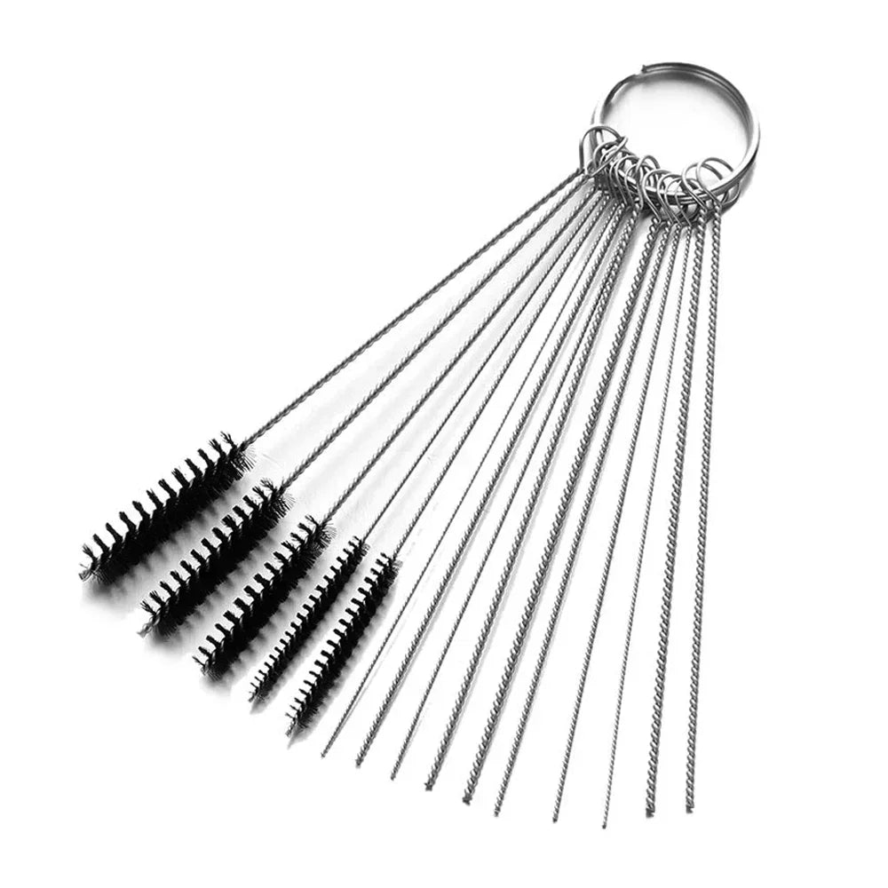 Carburetor Jet Cleaning Needle & Brush Set – Carbon & Dirt Removal Tool Kit