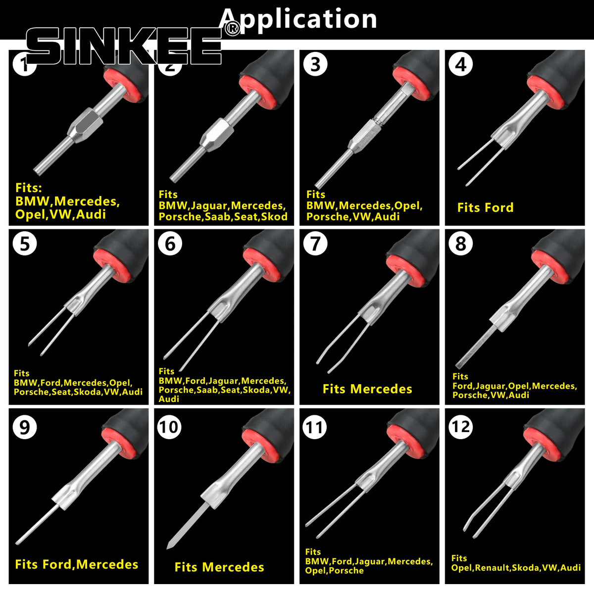 23-Piece Terminal Release Tool Set – Wiring Connector Pin Extractor for BMW, Ford, VW