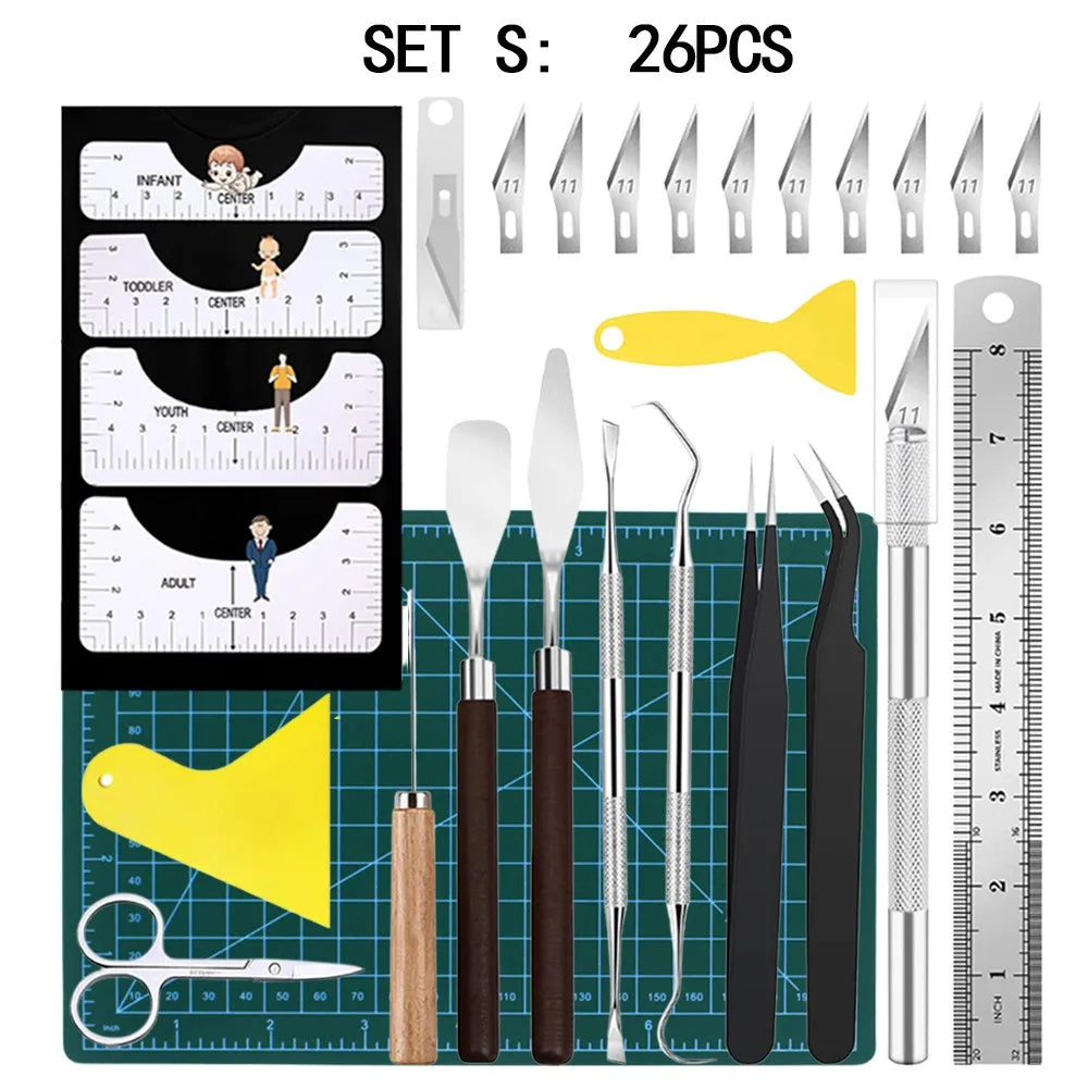 Vinyl and Sicker Weeding Tool Set, DIY Kit. Silhouettes, Cameos, Lettering, Scrapbooking