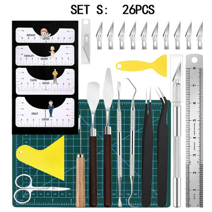 Vinyl and Sicker Weeding Tool Set, DIY Kit. Silhouettes, Cameos, Lettering, Scrapbooking