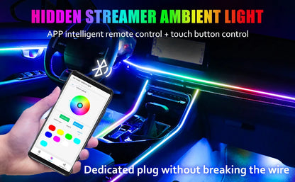 Car Ambient Interior lighting - App Control 22 In1 Full Color RGB Led Strip