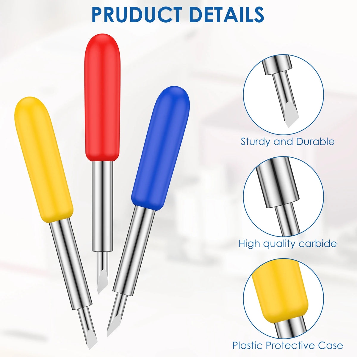 Replacement Cutting Blades for Roland & Cricut Plotters – 30/45/60 Degree Vinyl Cutter Blades