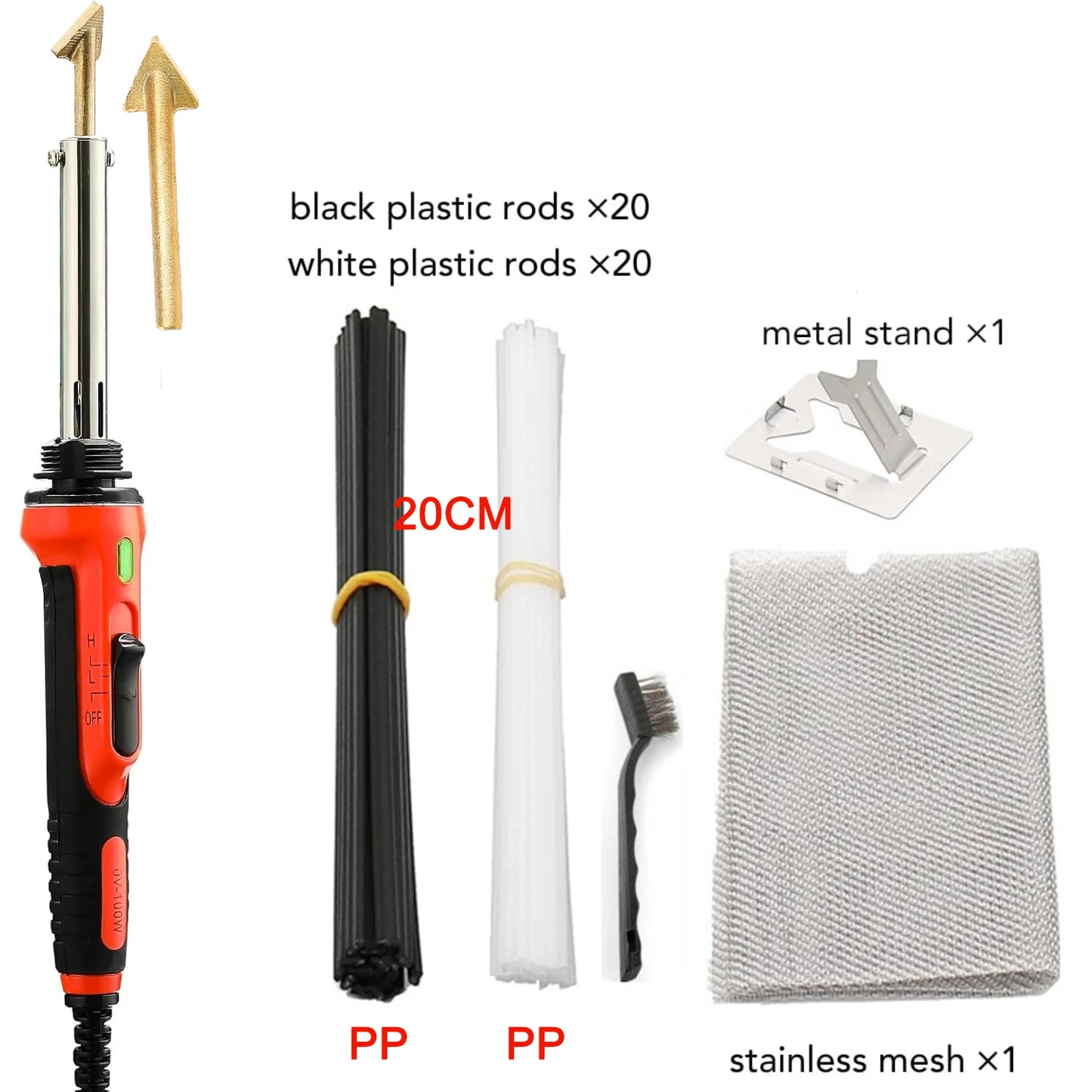 Car Bumper Repair Soldering Iron Tool 50W/100W, Adjustable Temperature Welding Rework Station