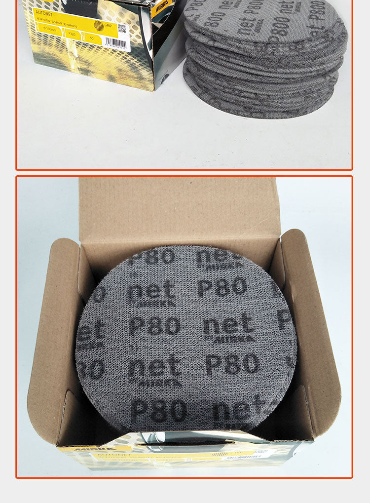 Mesh Disc Sandpaper, Official MIRKA 150mm/6 Inch, 80-800Grit 50Pcs