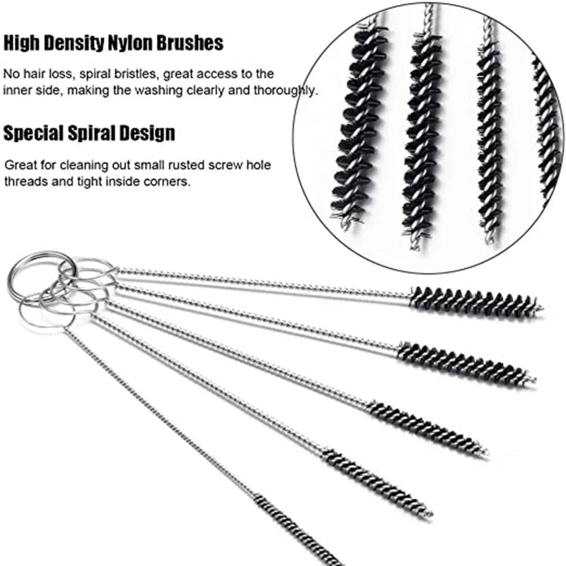 Carburetor Jet Cleaning Needle & Brush Set – Carbon & Dirt Removal Tool Kit