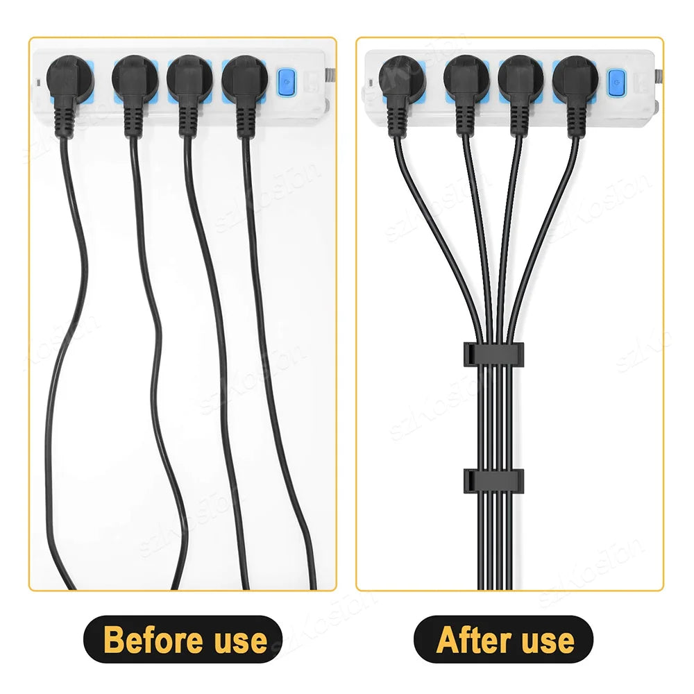 Cable Management, Organizer Clip, Wire Arrangement & Protector Clips Self-adhesive