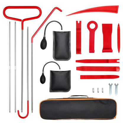 Car Door Kit 21/18PCS Air Pump Window Fixing, Gripper, Long Reach Tools with Carrying Bag