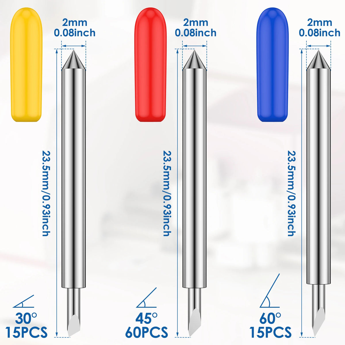 Replacement Cutting Blades for Roland & Cricut Plotters – 30/45/60 Degree Vinyl Cutter Blades
