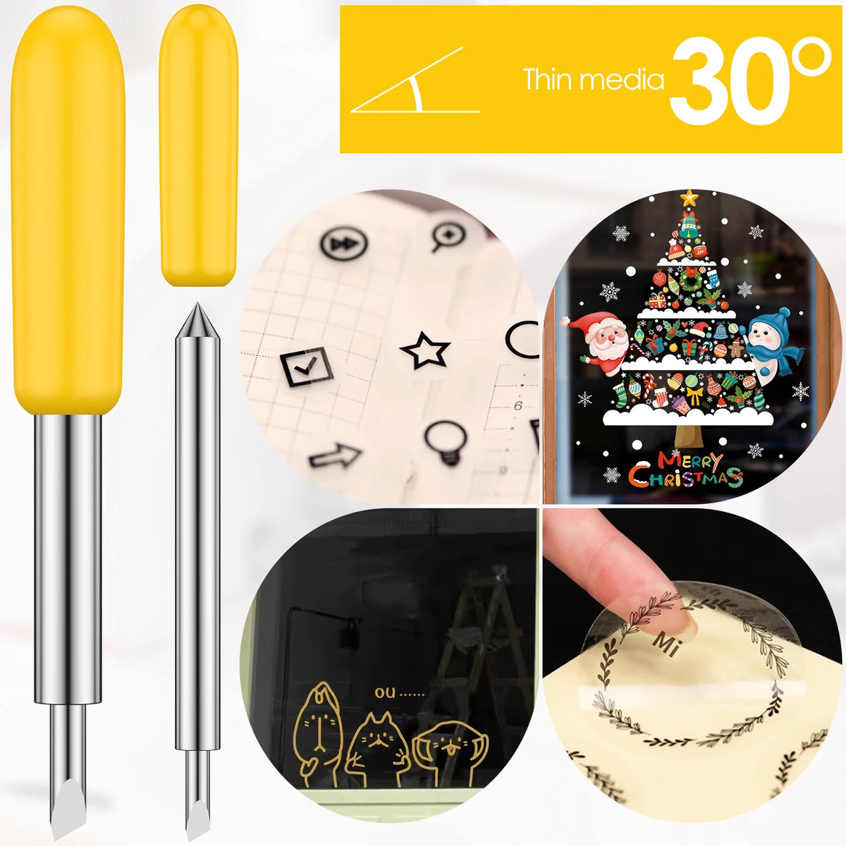 Replacement Cutting Blades for Roland & Cricut Plotters – 30/45/60 Degree Vinyl Cutter Blades