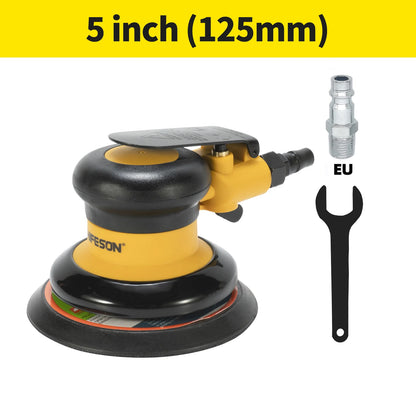 HIFESON Pneumatic Orbital Sander – 5"/6" Air Sander with Vacuum Option, EU Connector