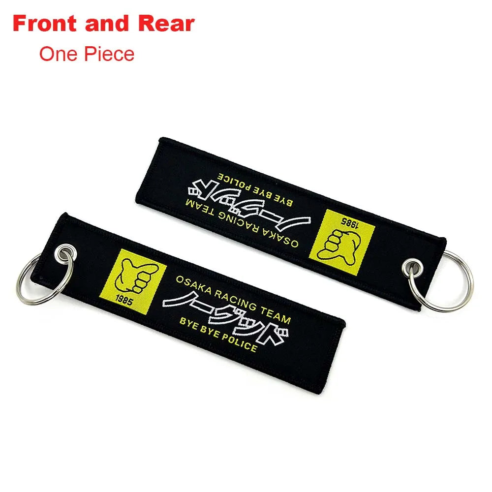 Embroidered Keychain - JDM, Nos, Recaro, Bride, Initial D, HKS