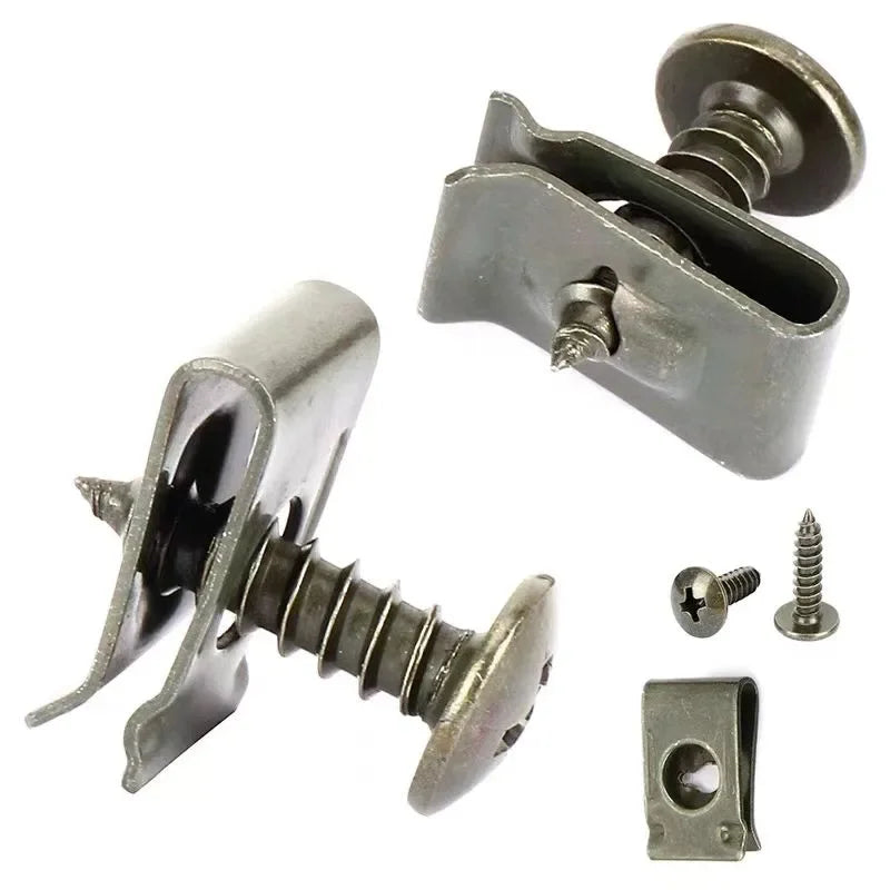 U-Type Metal Screw Clip Fastener Set