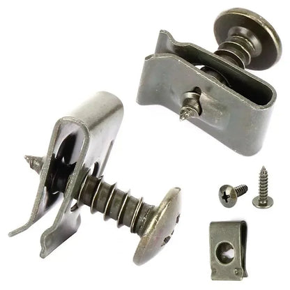 U-Type Metal Screw Clip Fastener Set