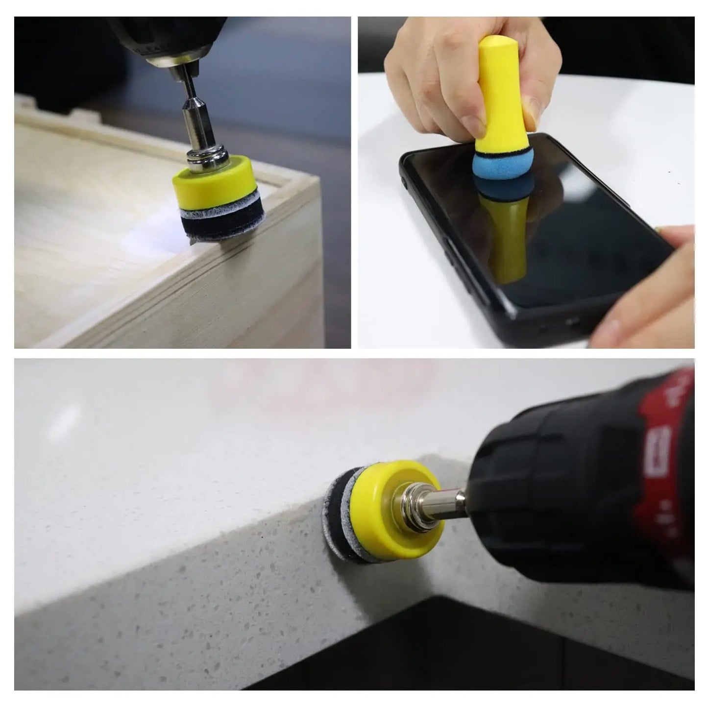 Sanding Discs Hook and Loop, 25mm/1 Inch 191 PCS, Wet Dry Sandpaper with 3mm Shank Backing Pad Polishing Pads and Interface Pad