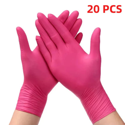 100pcs Black Nitrile Gloves – Disposable Textured Mechanic Gloves, Latex-Free