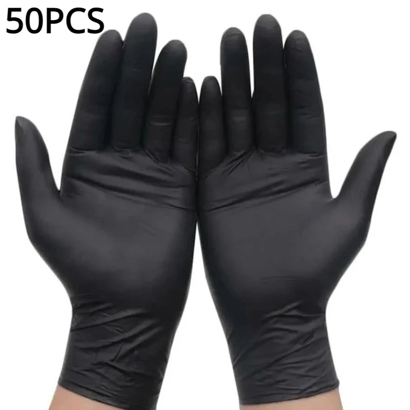 Black Nitrile Gloves 100/50/20PCS, Thickened Disposable Gloves