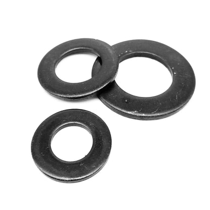 Washer Steel Plain Gasket GB97 DIN125 Black Grade 8.8 Sizes M1.6-24