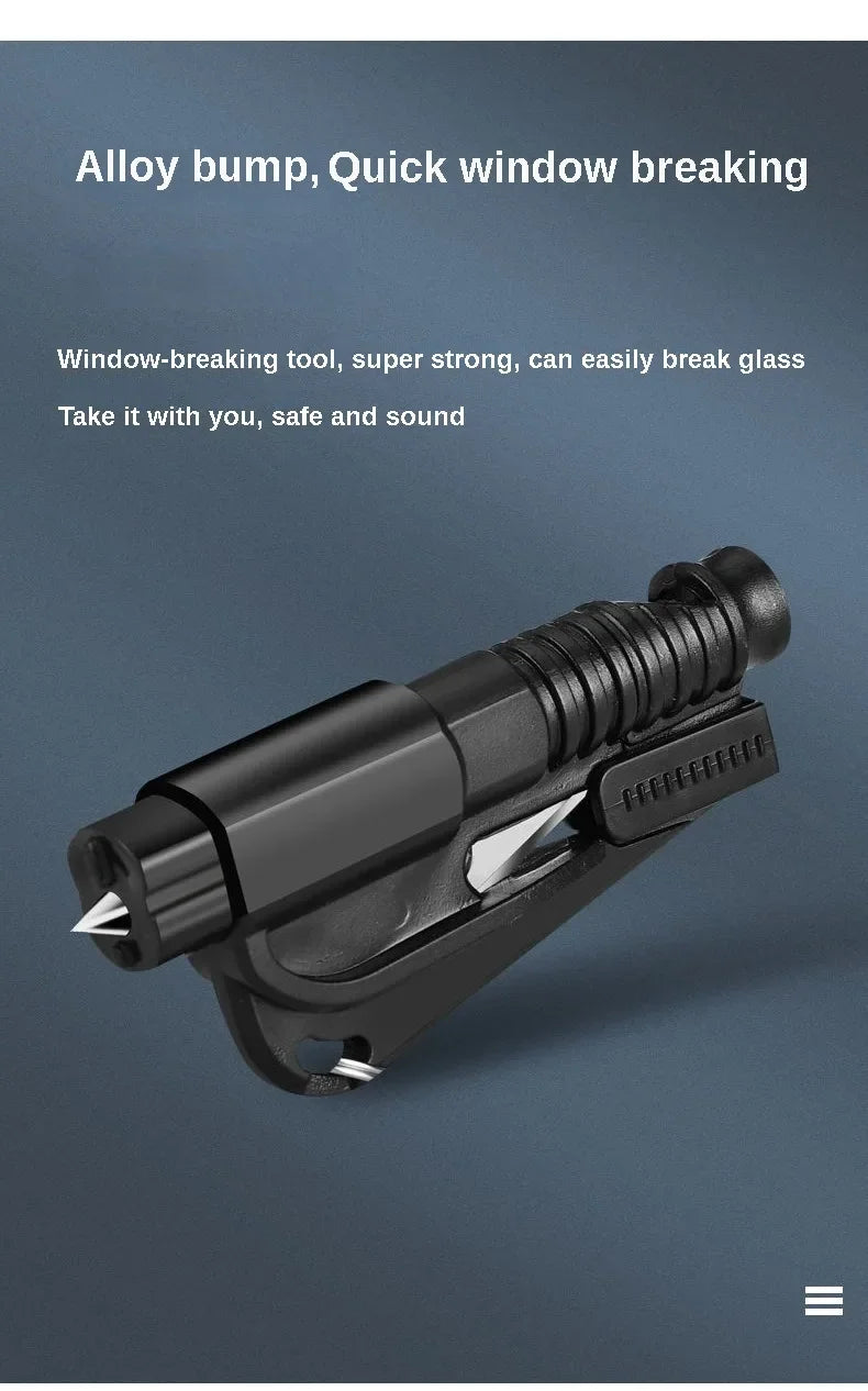 3-in-1 Car Safety Hammer & Seatbelt Cutter – Window Breaker Escape Tool with Whistle