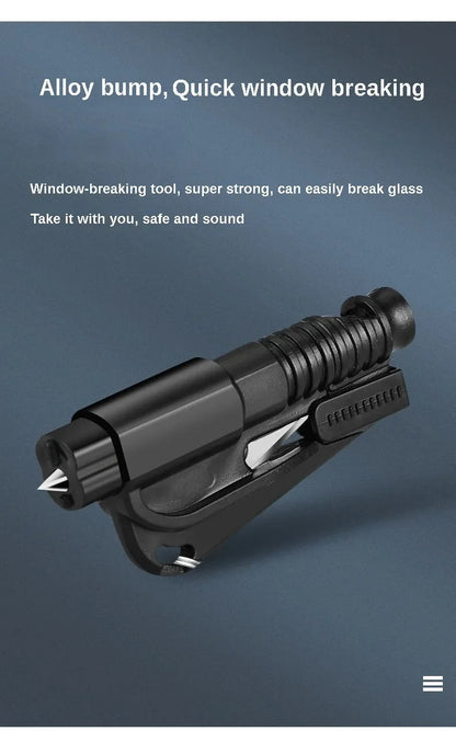 3-in-1 Car Safety Hammer & Seatbelt Cutter – Window Breaker Escape Tool with Whistle