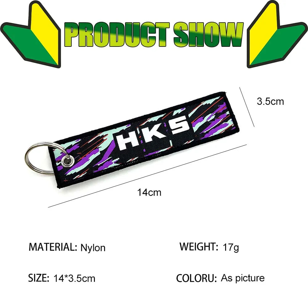Embroidered Keychain - JDM, Nos, Recaro, Bride, Initial D, HKS