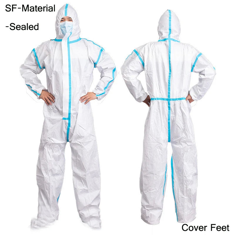 Disposable Dustproof Coverall Suit – Water & Oil Resistant Paint Spray Protection