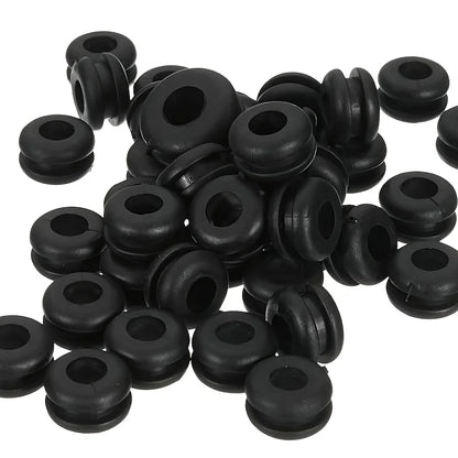 Rubber Washer Seals, Electrical Grommet Electrical, Black O Ring, 8/10/12/14mm, 20/40/60pcs Assortment Kit