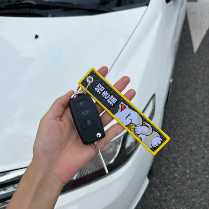 Embroidered Keychain - JDM, Nos, Recaro, Bride, Initial D, HKS