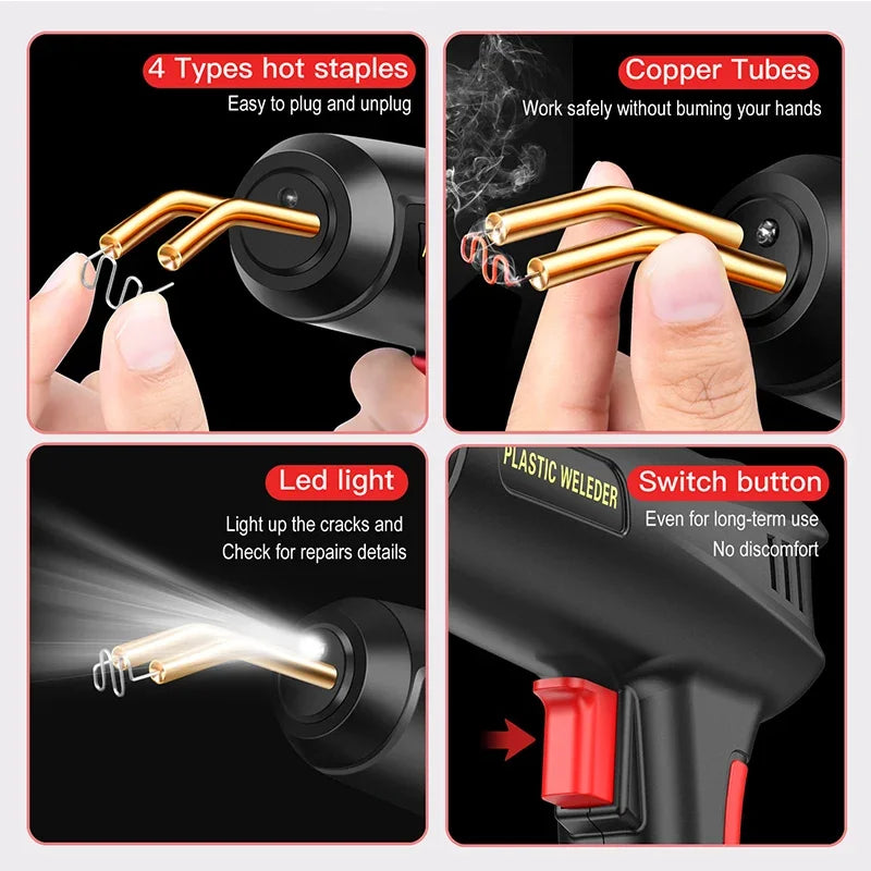 2-in-1 Plastic Welding Kit – Hot Stapler & Soldering Gun for Car Bumper Repair