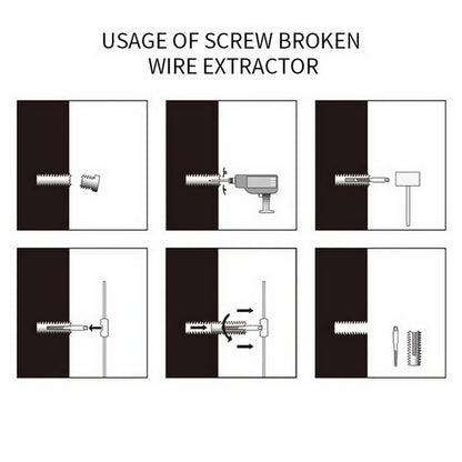 STONEGO Broken Screw Extractor Set – Carbon Steel Double-Sided Drill Bits